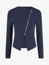 Veste courte à bord fendu asymétrique - Marine - 1