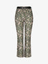 Pantalon droit imprimé foulard - Kaki - 1