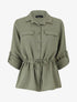 Chemise unie élastiquée - Kaki - 1