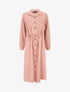 Robe longue fluide boutonnée - Vieux rose - 1