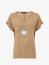 Top uni avec fente au dos - Camel - 5