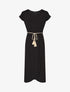 Robe longue style portefeuille - Noir - 1