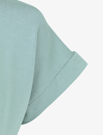 Robe longue style portefeuille - Vert d&