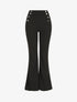 Pantalon fluide à fermeture stylisée - Noir - 1