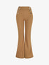 Pantalon fluide à fermeture stylisée - Camel - 1
