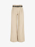 Pantalon fluide ceinturée - Beige - 5