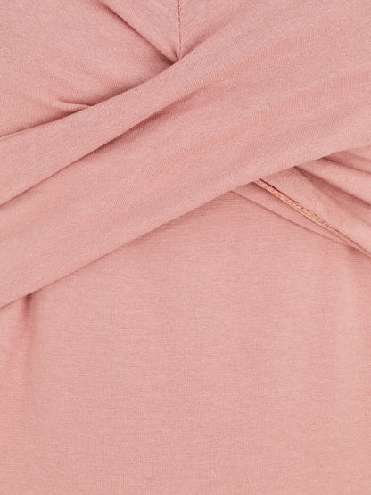 Débardeur ajusté uni col croisé - Rose - 3