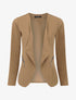Veste fluide unie col cascade - Camel - 5