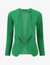 Veste fluide unie col cascade - Vert - 1