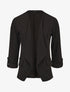 Veste droite unie col cascade - Noir - 1