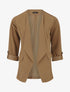 Veste droite unie col cascade - Camel - 1