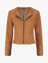 Veste zippée en suédine - Camel - 1