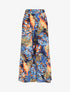 Pantalon ample imprimé tropical - Bleu - 1