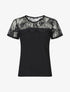 Top uni et dentelle - Noir - 6
