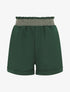 Short à taille élastiquée et à revers - Vert sapin - 5