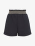 Short à taille élastiquée et à revers - Marine - 1