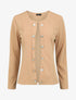 Veste droite boutonnée unie - Camel - 1