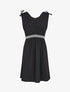 Robe uni à taille élastiquée - Noir - 4