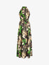 Robe longue tropicale sans manches - Noir - 1