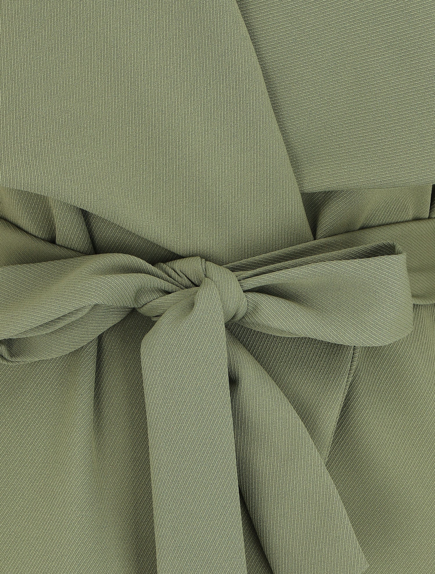 Veste mi-longue col cascade - Kaki - 3