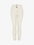 Pantalon ciré slim taille haute - Beige - 5