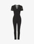 Combinaison manches courtes et dentelle - Noir - 7