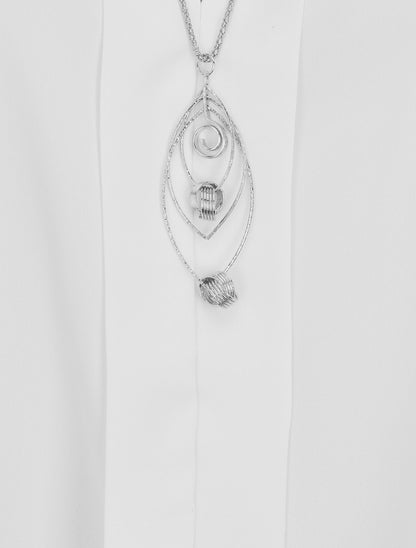 Top sans manches en voile avec bijou - Blanc - 3