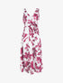 Robe imprimé fleurs et dos en V - Mauve - 1