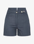 Short ajusté taille haute - Bleu jean - 5