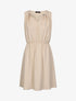 Robe courte sans manches à chaîne - Beige - 1