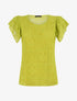 Top uni en maille - Vert anis - 5