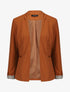 Veste droite à revers graphique - Camel - 1