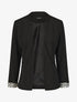 Veste droite à revers graphique - Noir - 1