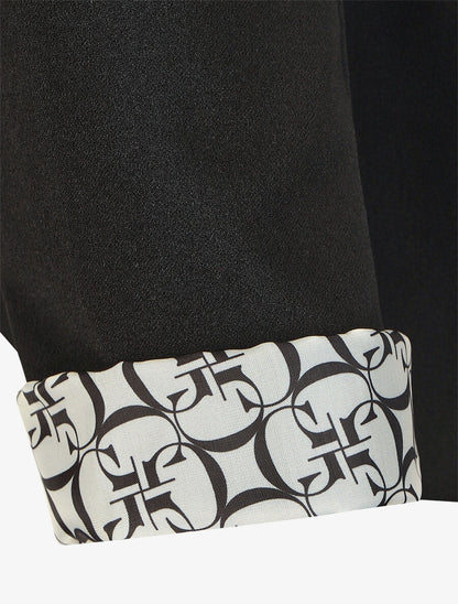 Veste droite à revers graphique - Noir - 3