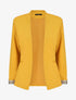 Blazer manches à revers imprimé - Moutarde - 1