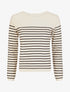 Pull marinière manches longues - Beige - 6
