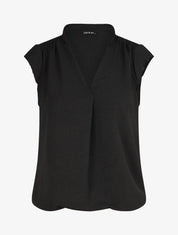 Top uni sans manches - Noir - 1