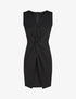 Robe ajustée sans manches à noeud - Noir - 1