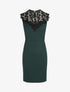 Robe ajustée sans manches col crochet - Vert sapin - 1