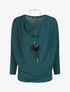 Pull droit col bénitier - Bleu canard - 1