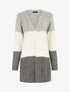 Gilet long à rayures - Gris - 1