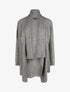 Gilet mi-long col châle - Gris - 1