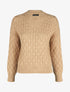 Pull droit maille fantaisie - Beige - 1