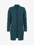 Gilet long effet tressé - Bleu canard - 4