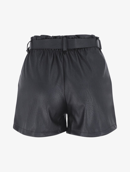Short paper bag uni en simili - Noir - 2