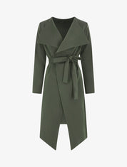 Veste longue ceinturée - Kaki - 4