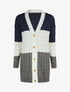 Gilet mi-long motif rayé - Bleu - 4