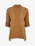 Gilet uni coupe droite - Camel - 1