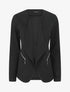 Blazer uni à poches zippées - Noir - 4