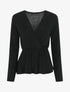 Pull uni col cache-coeur - Noir - 1